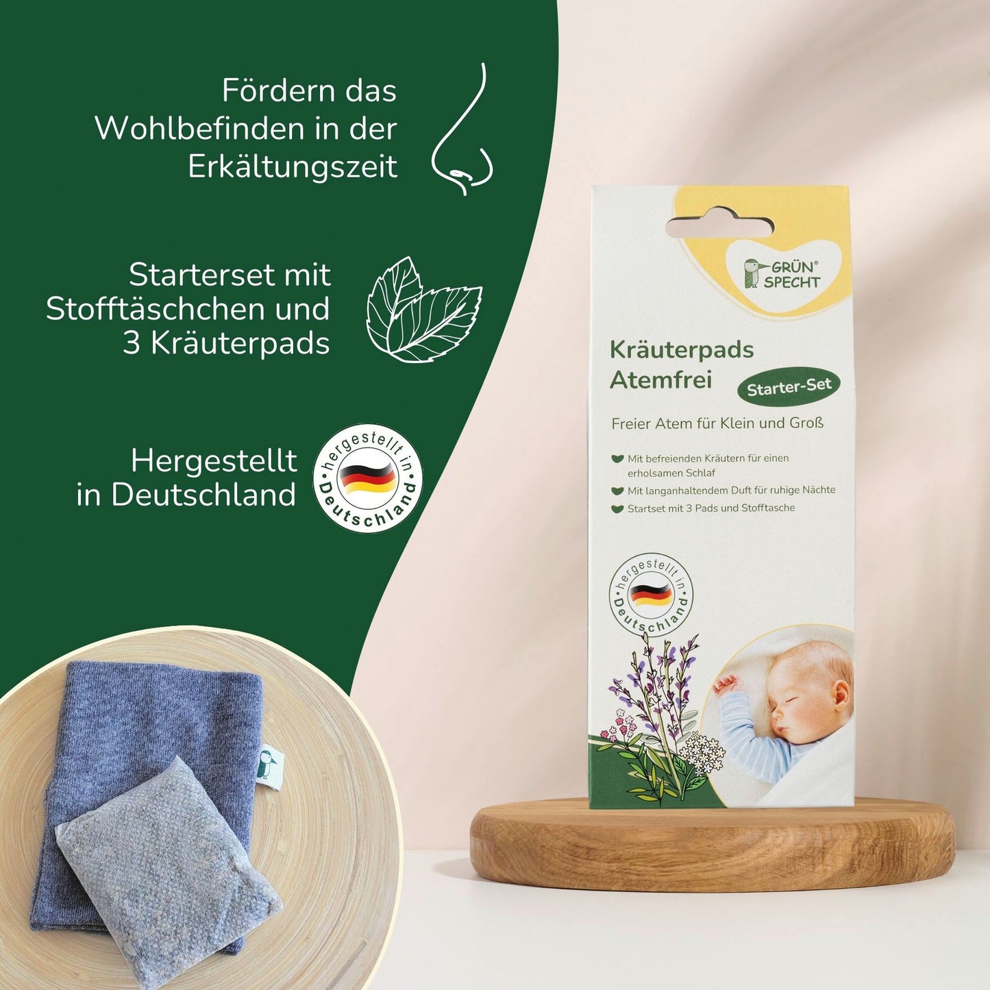 Kräuterpads, Atemfrei
