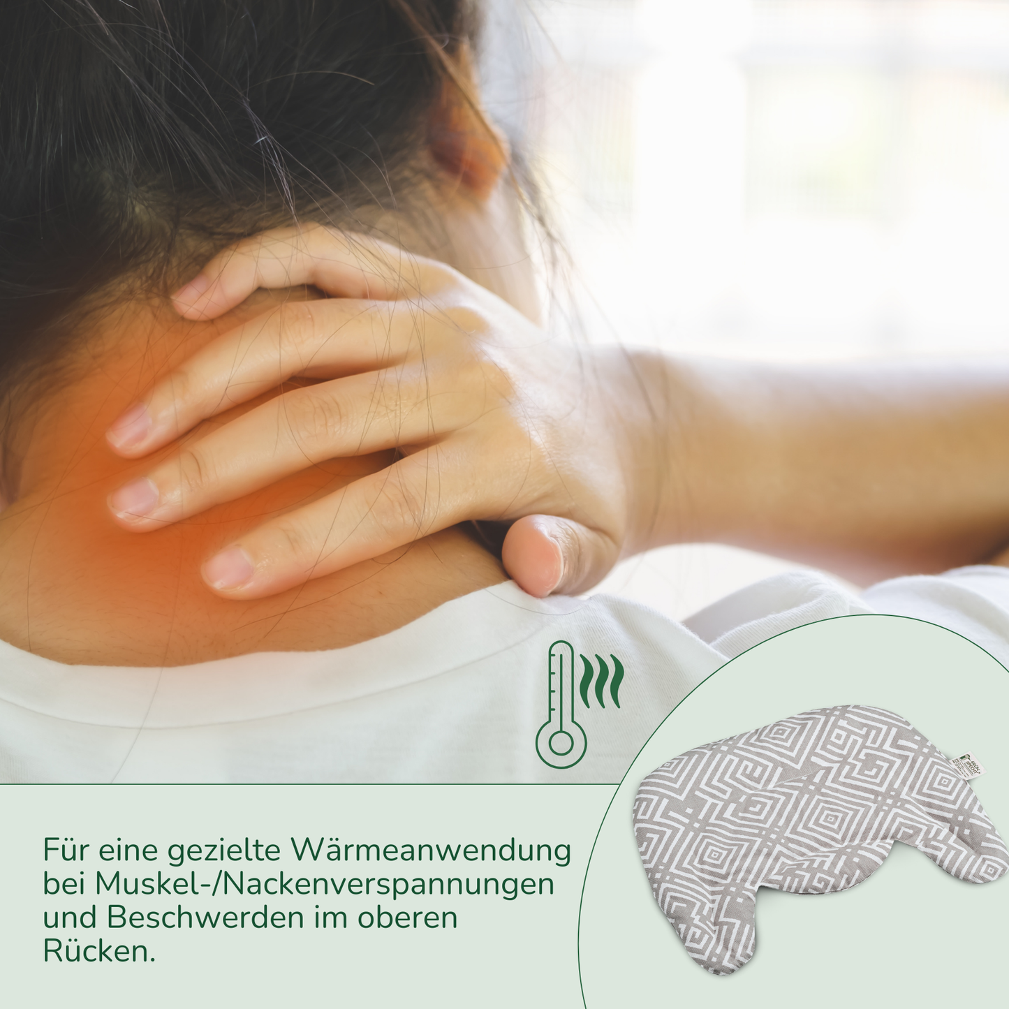 Kirschkern Nackenkissen mit Kragen