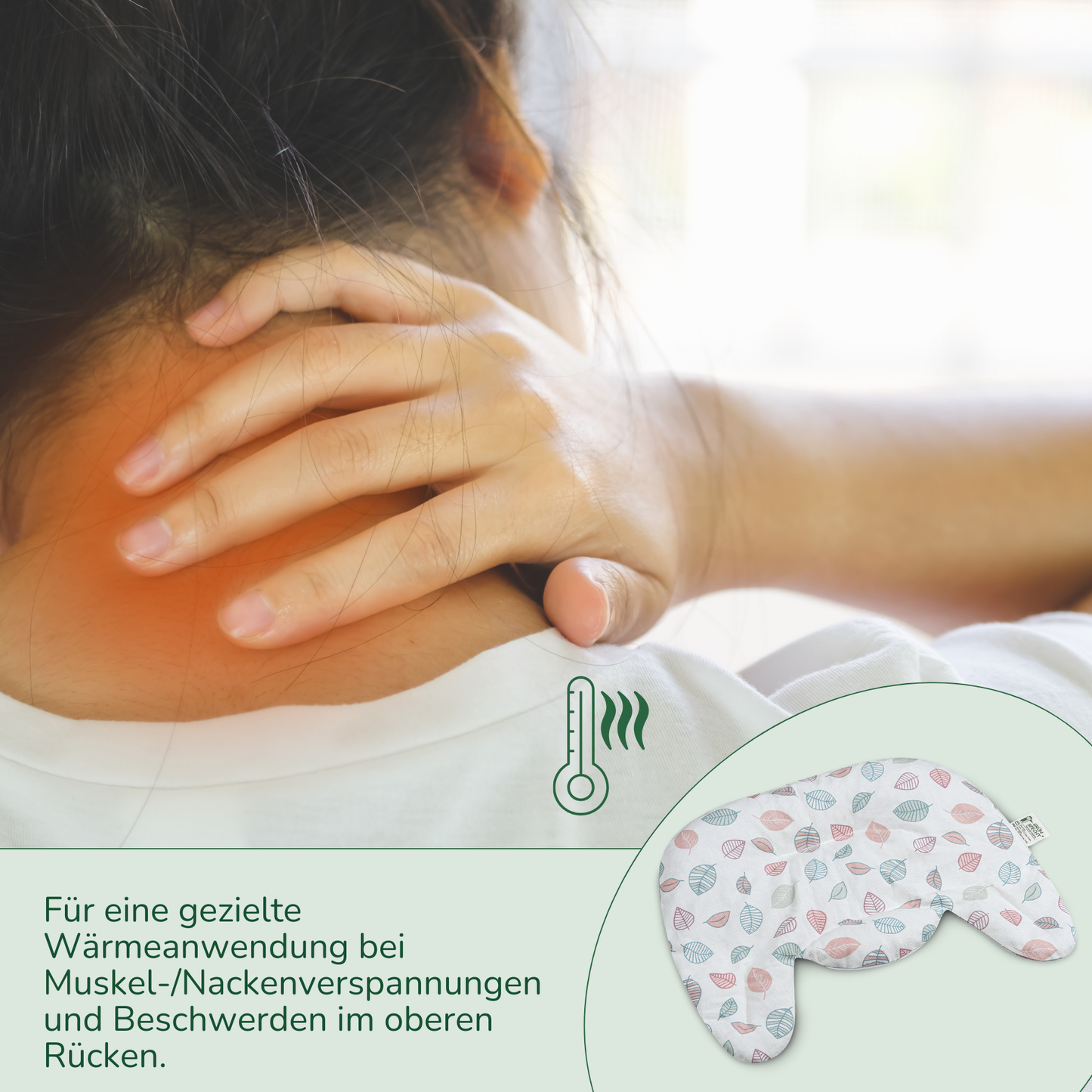 Kirschkern Nackenkissen mit Kragen
