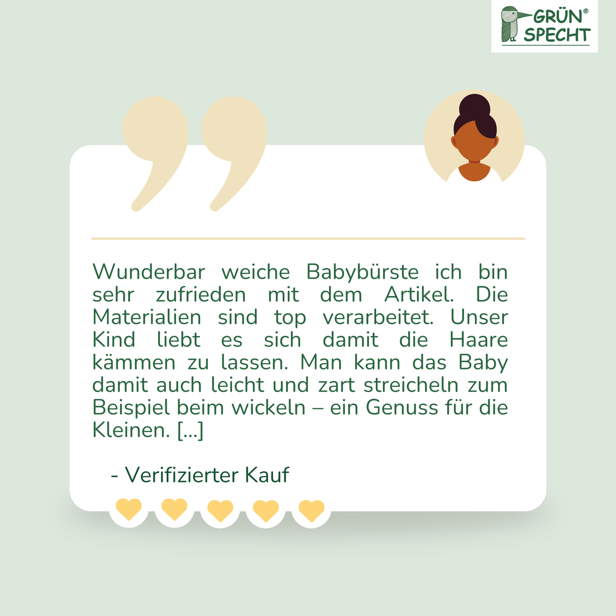 Babybürste aus Ross- bzw. Ziegenhaar