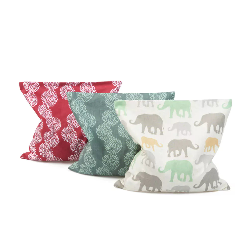 Cherry stone pillow 19 x 19 cm, elephants