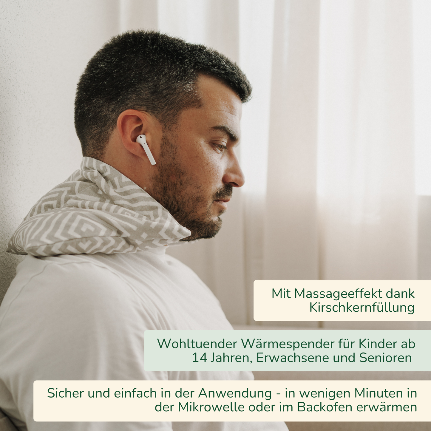 Kirschkern-Wärme-Auflage, 43 x 20 cm, in Geschenkbox