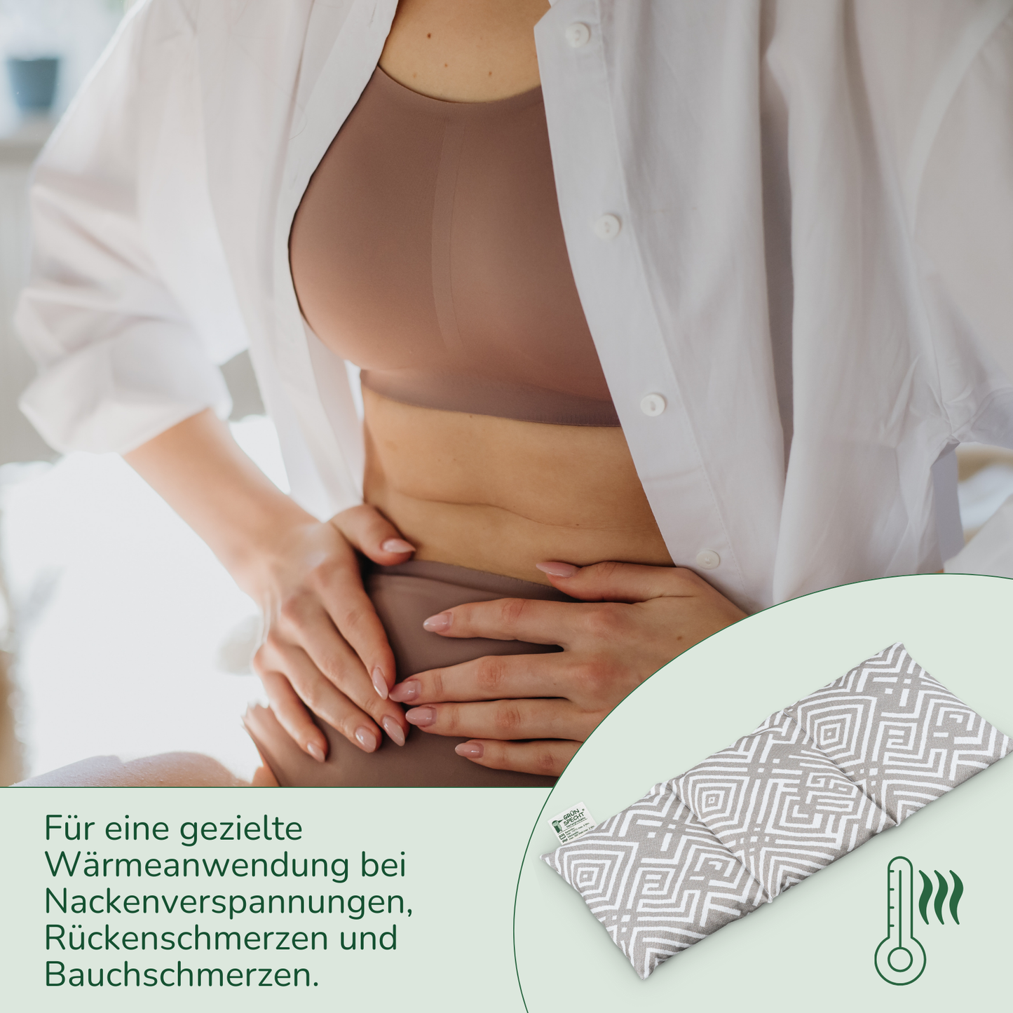 Kirschkern-Wärme-Auflage, 43 x 20 cm, in Geschenkbox