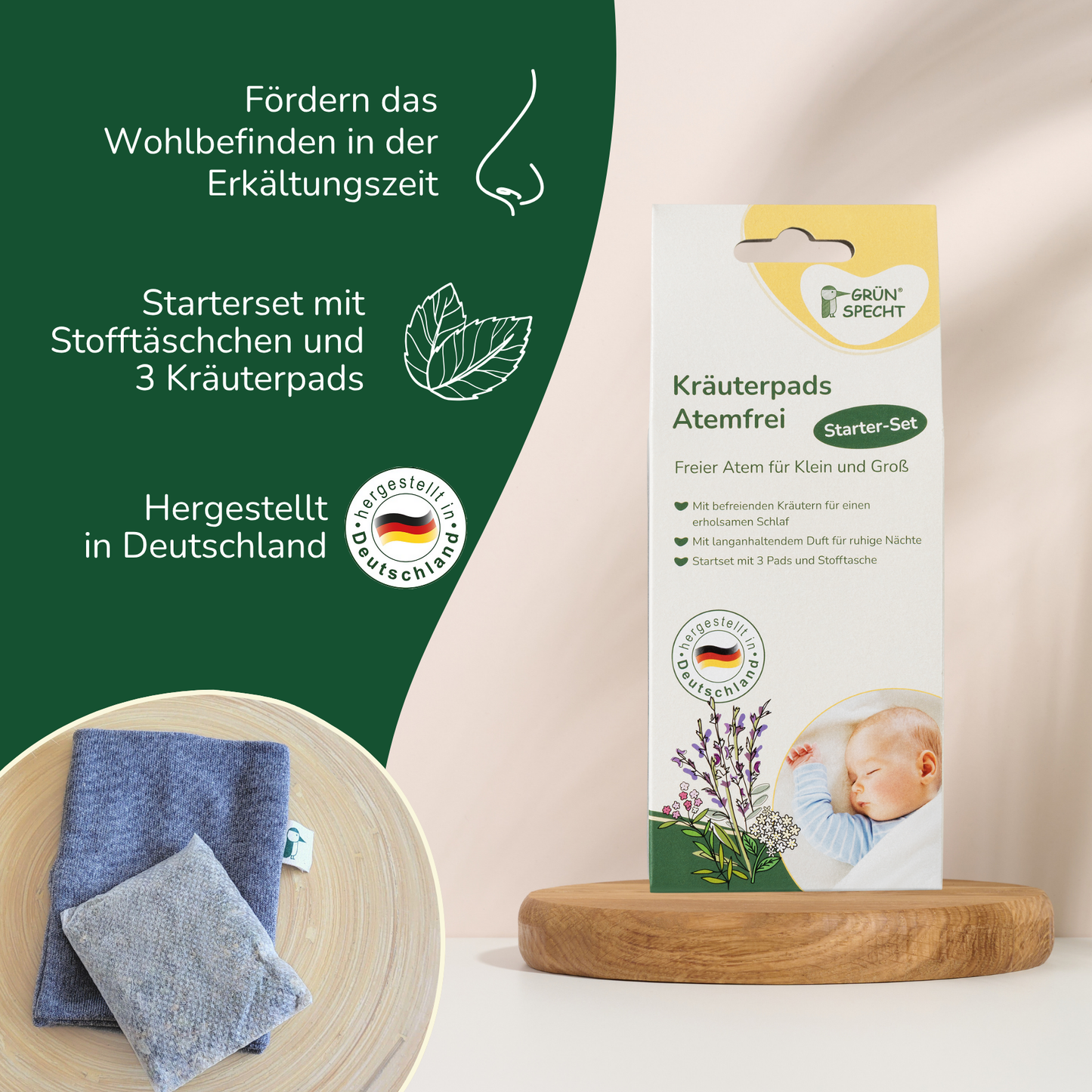 Kräuterpads, Atemfrei
