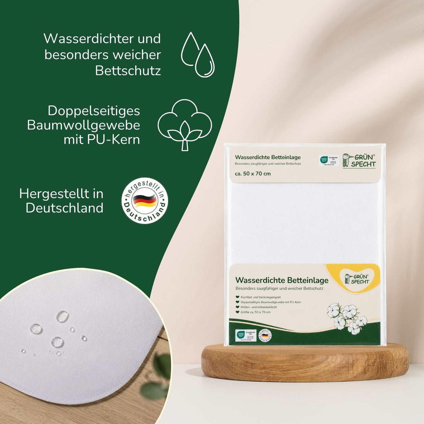 Wasserdichte Betteinlage