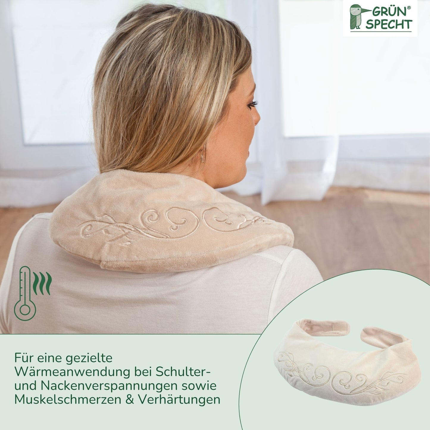Grape Seed Neck Pillow, floral