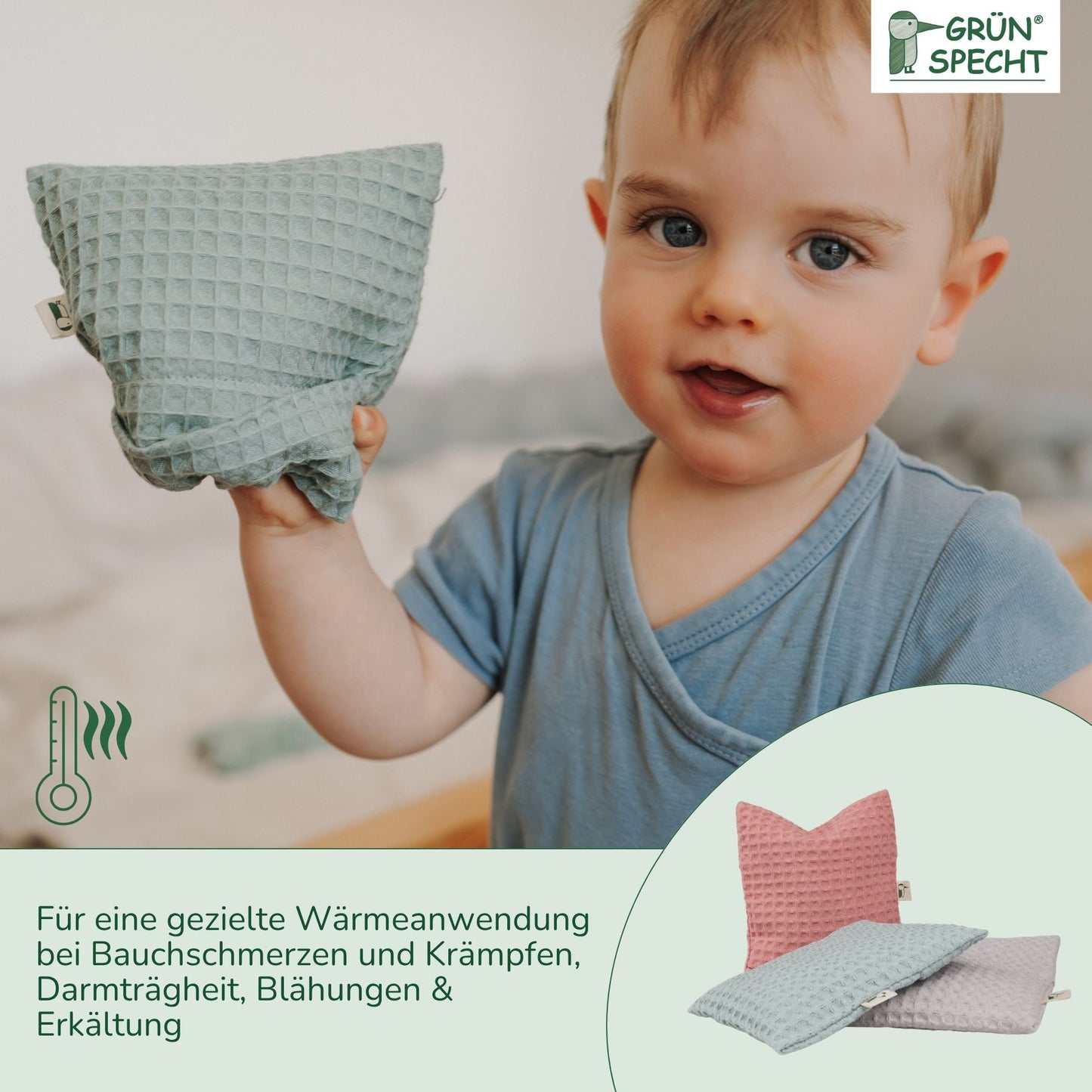 Rapssamen-Kissen mit Bezug