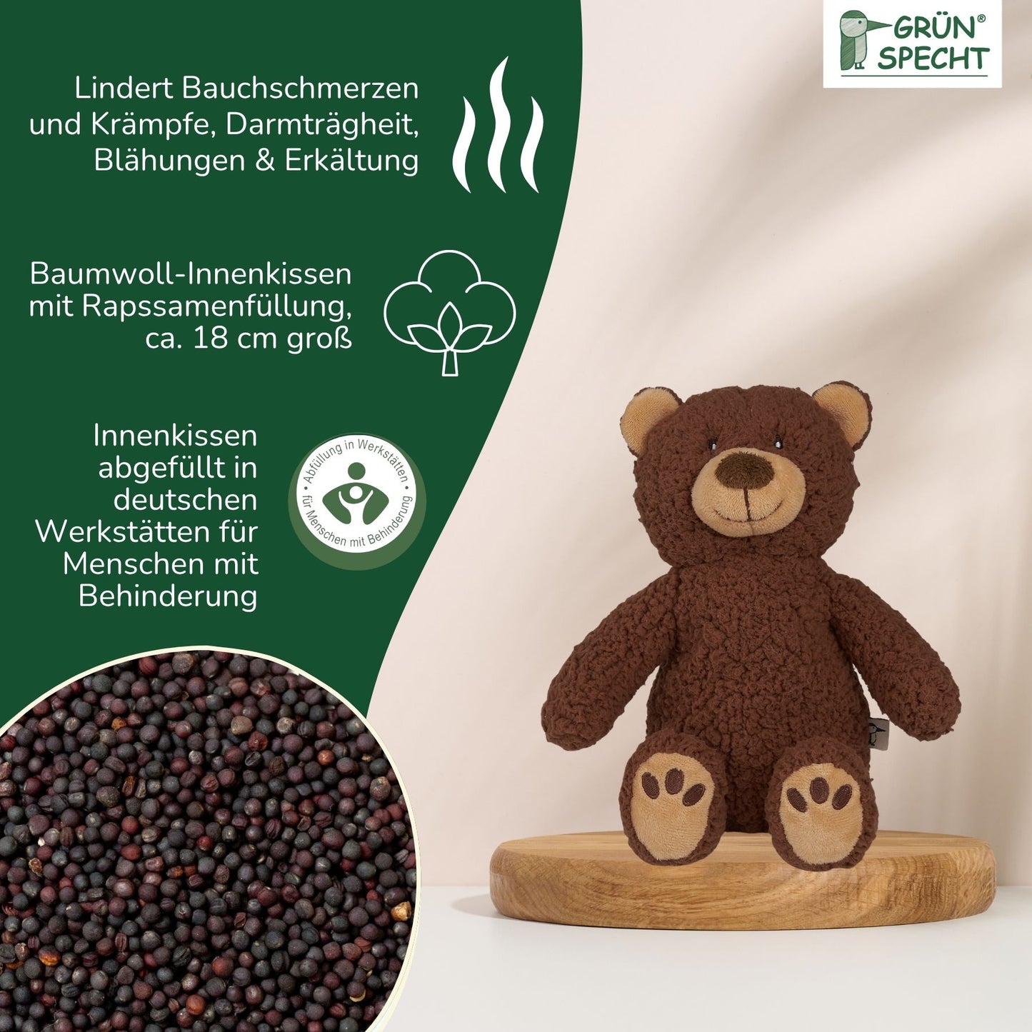 Heatable cuddly toy, bear