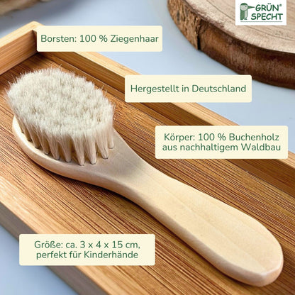 Babybürste aus Ross- bzw. Ziegenhaar