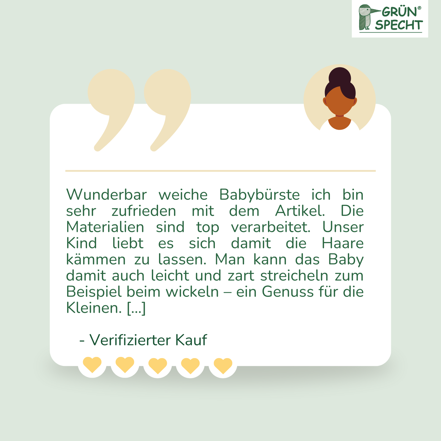 Babybürste aus Ross- bzw. Ziegenhaar