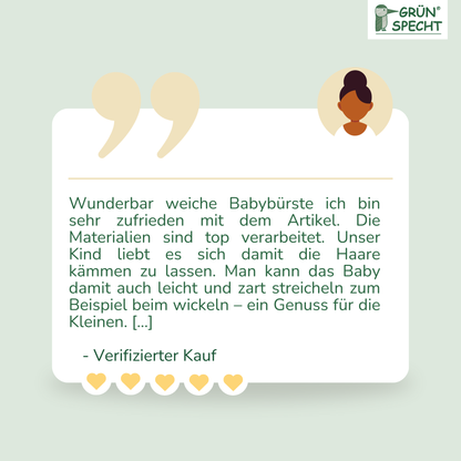 Babybürste aus Ross- bzw. Ziegenhaar