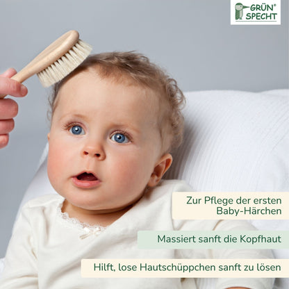 Babybürste aus Ross- bzw. Ziegenhaar
