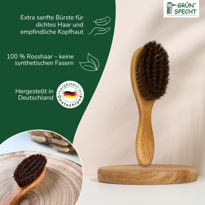 Babybürste aus Ross- bzw. Ziegenhaar
