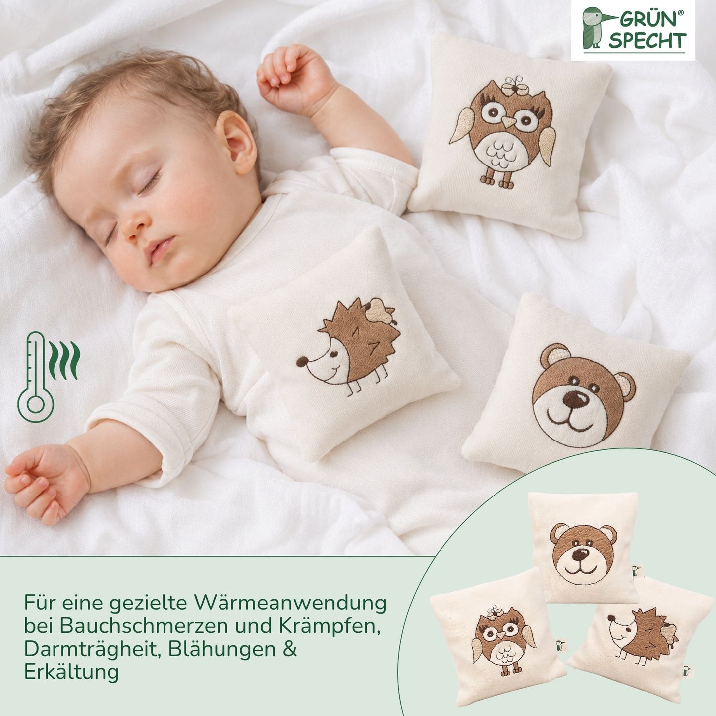 Leinsamen-Kissen für Babys