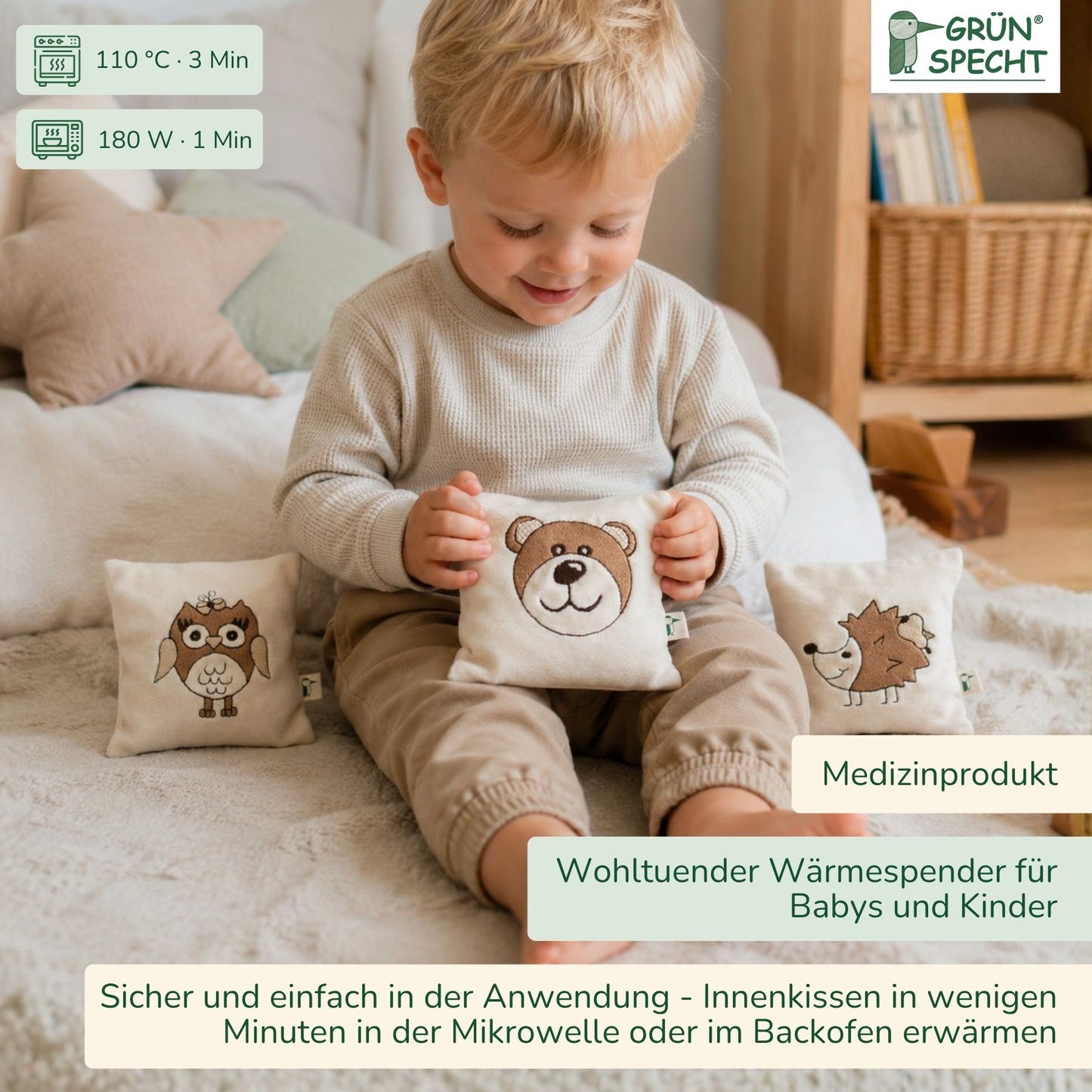Leinsamen-Kissen für Babys