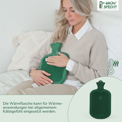 Naturkautschuk-Wärmflasche, ohne Bezug