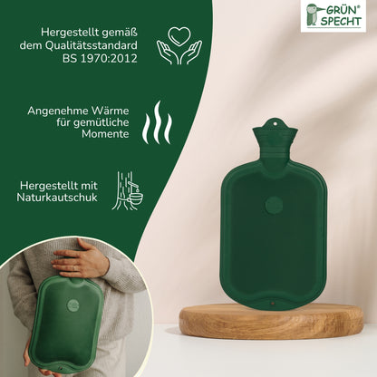 Naturkautschuk-Wärmflasche, ohne Bezug