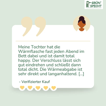 Naturkautschuk-Wärmflasche, ohne Bezug