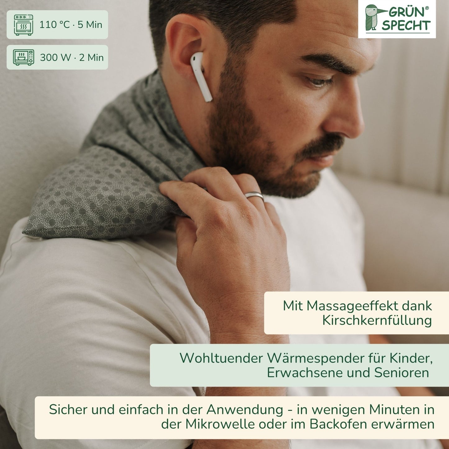 Kirschkern-Wärme-Auflage