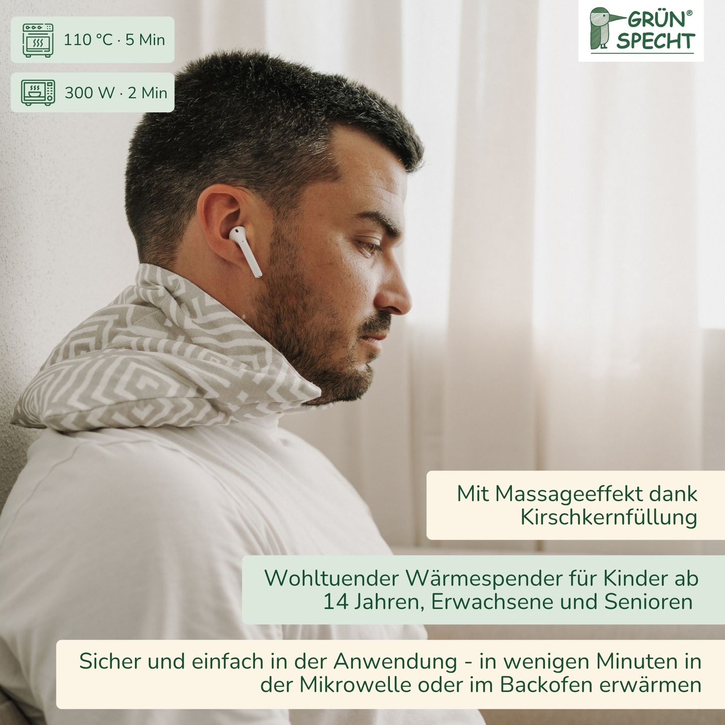 Kirschkern-Wärme-Auflage in Geschenkbox