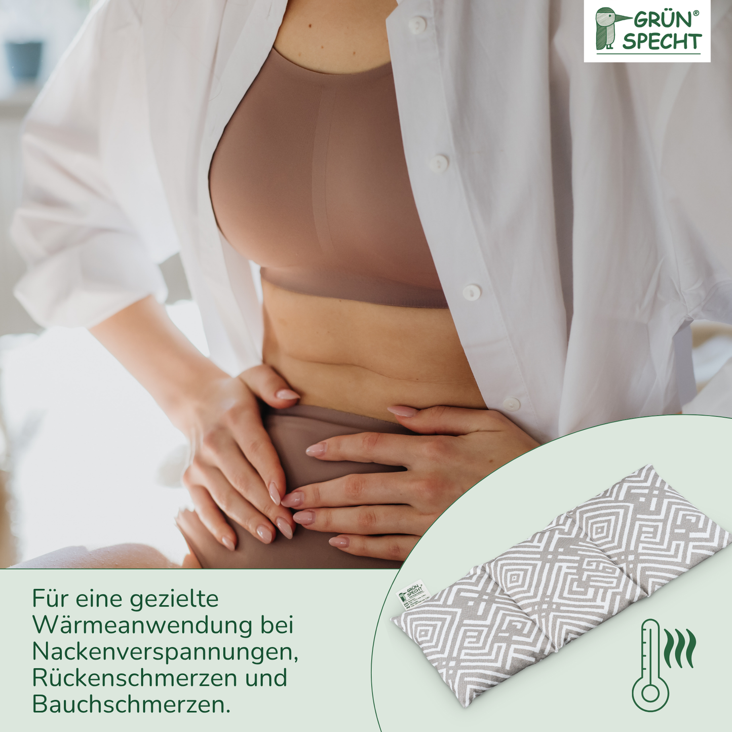 Kirschkern-Wärme-Auflage in Geschenkbox