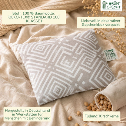 Kirschkern-Kissen 22 x 24 cm in Geschenkbox