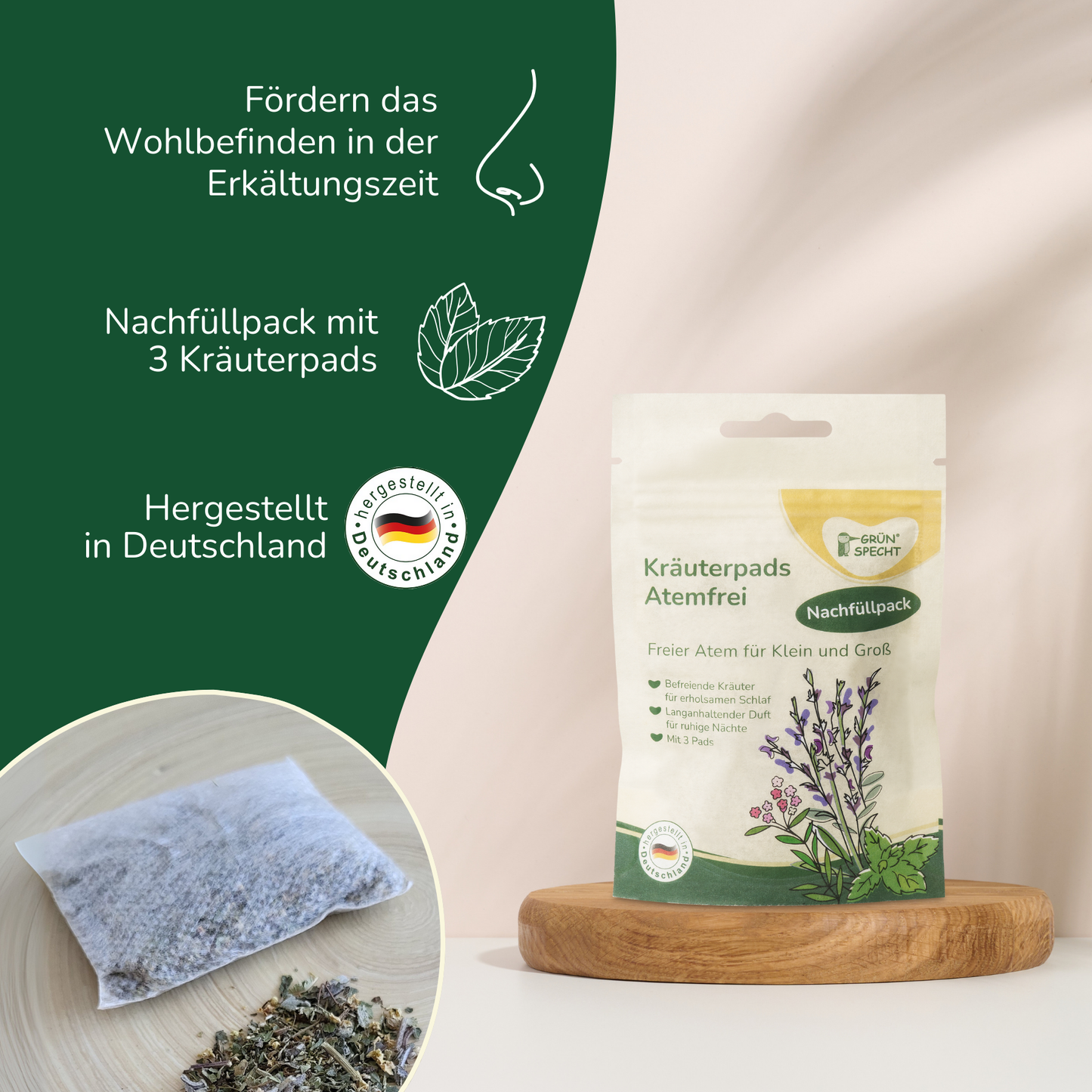 Kräuterpads, Atemfrei