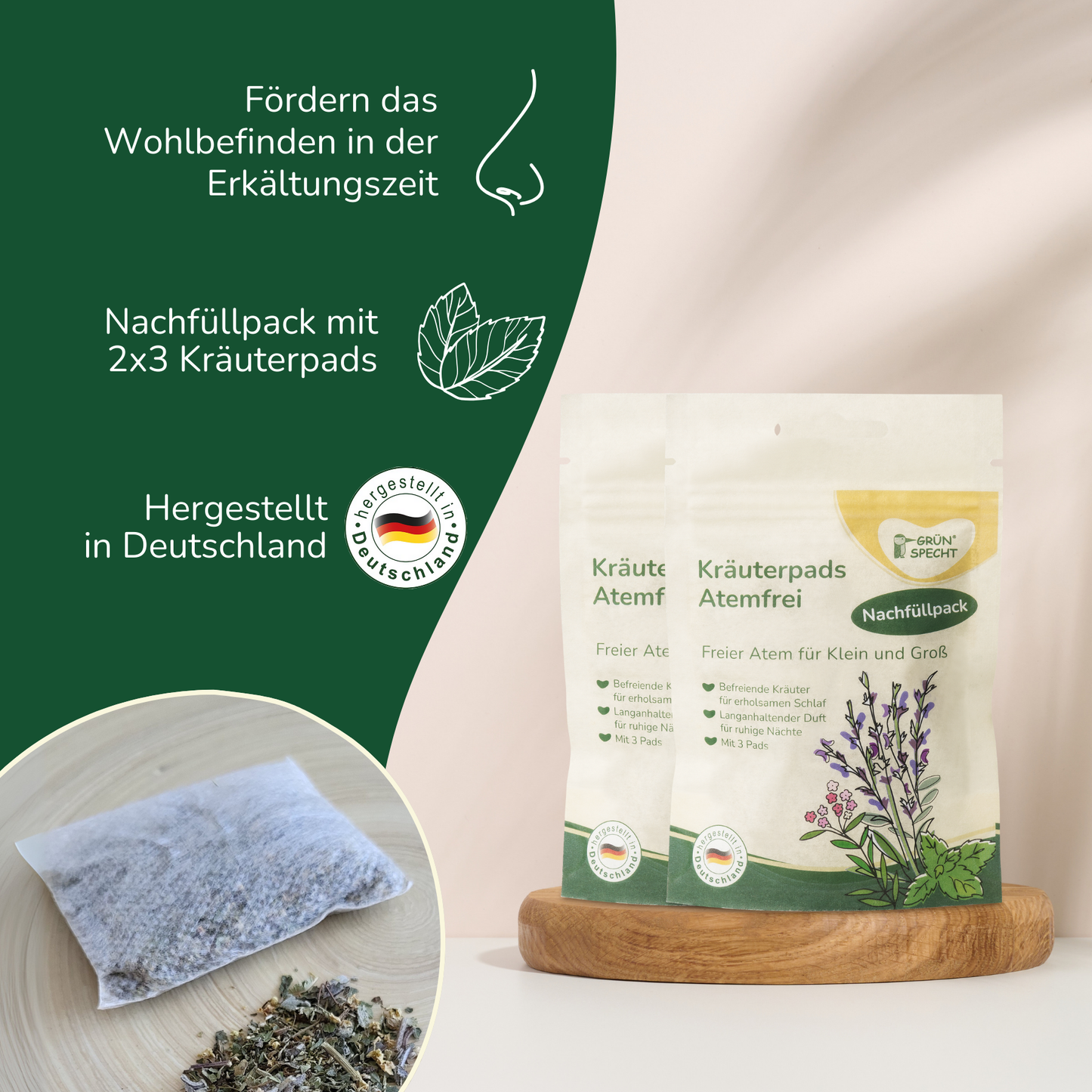 Kräuterpads, Atemfrei