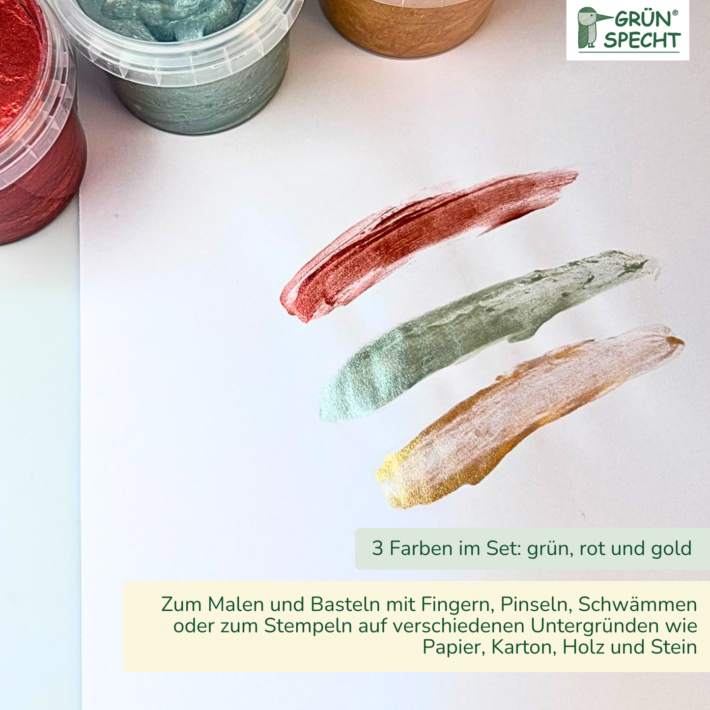 Fingermalfarbe Glitzer