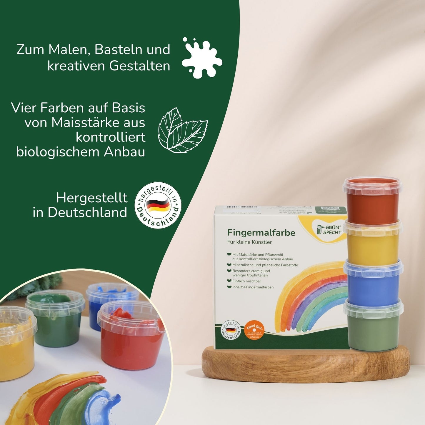 Fingermalfarbe, 4er Set
