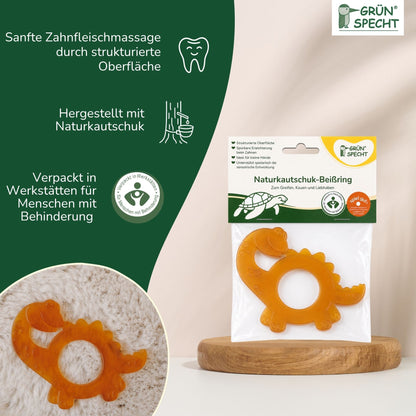 Natural rubber teething ring