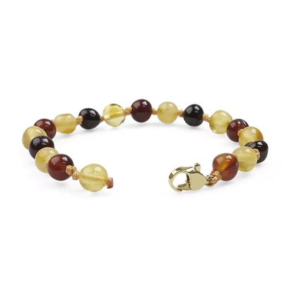 Amber bracelet/anklet, baroque, multi