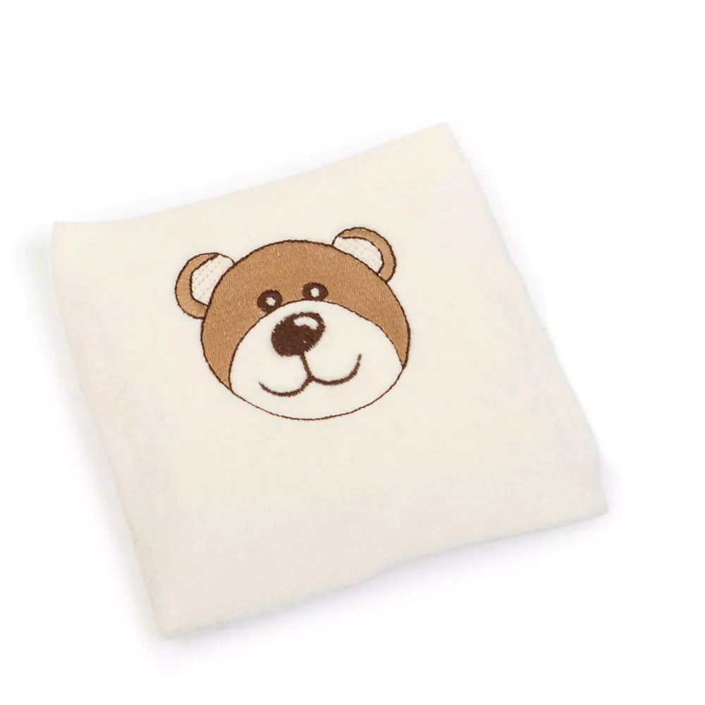 Organic linseed pillow for babies with cover, bear, kbA