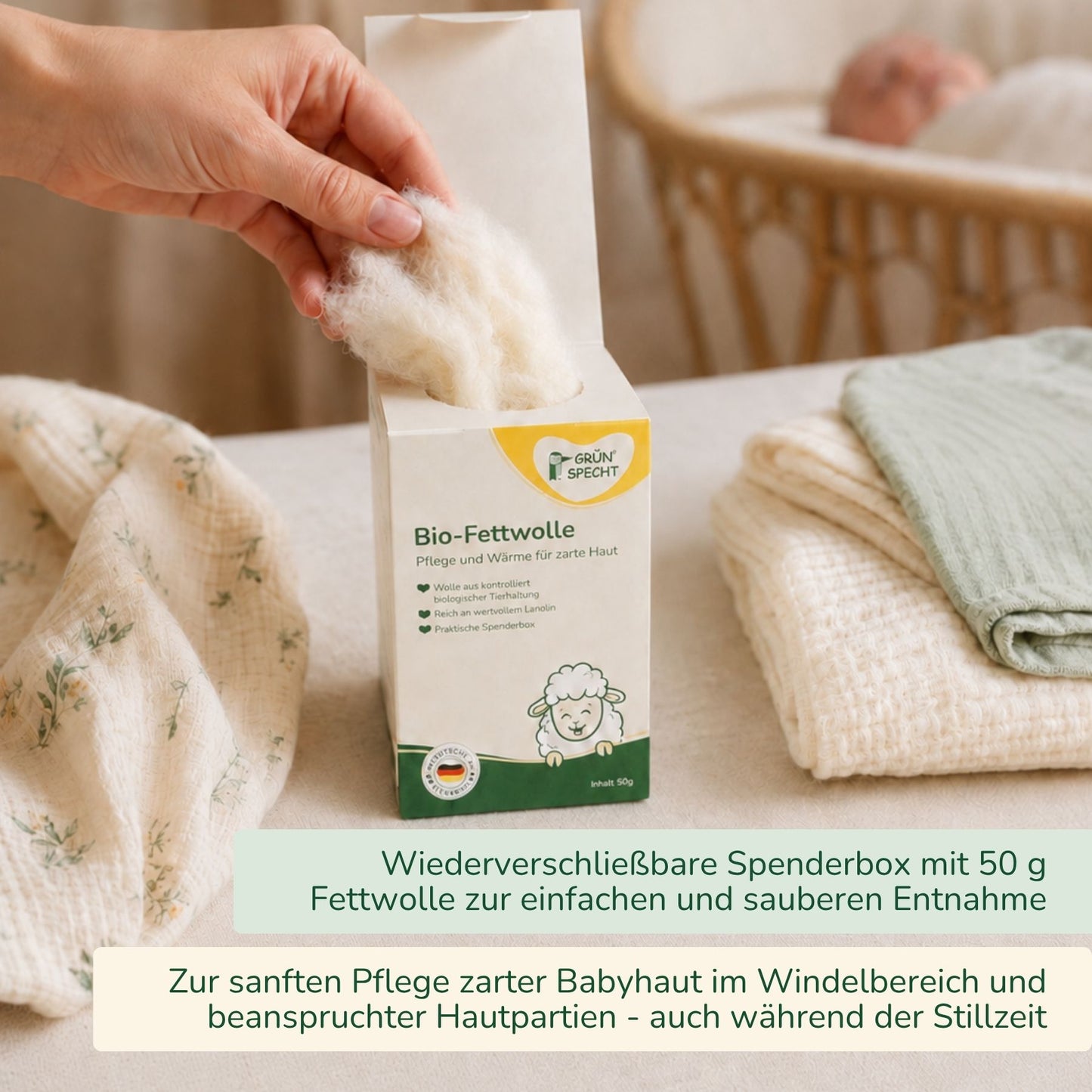 Bio-Fettwolle, 50 g