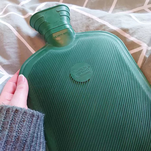 Natural rubber hot water bottle small