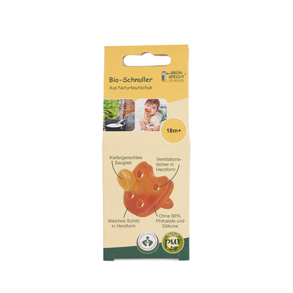 Organic pacifier, natural rubber, 0-6 m