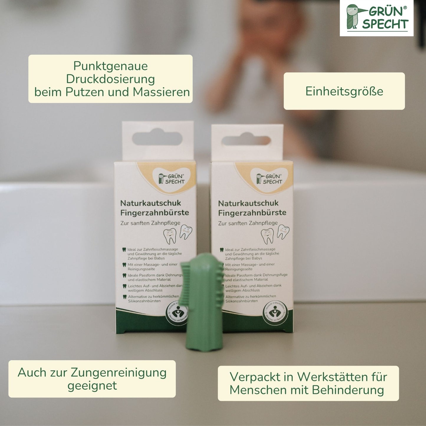 Fingerzahnbürste aus Naturkautschuk
