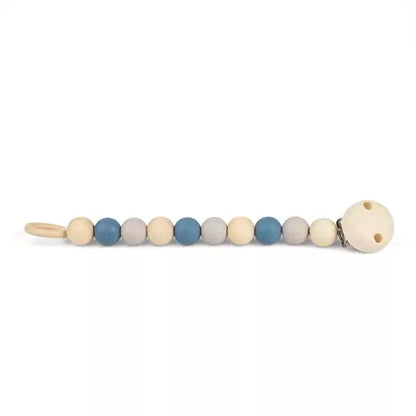 Pacifier chain with rubber + wooden beads summer