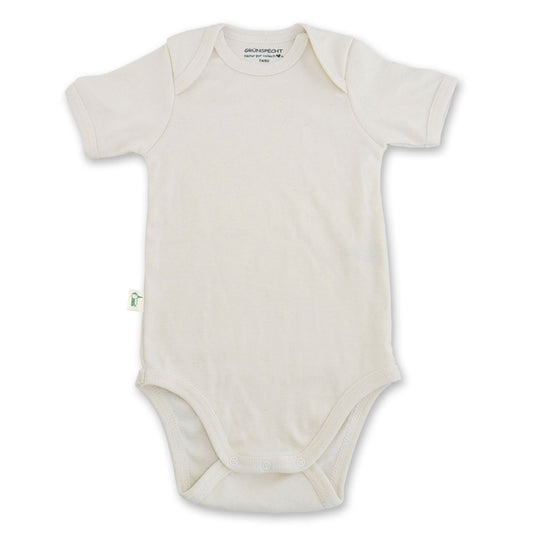 Organic baby bodysuit short sleeve 62/68 natural, 1VE GOTS