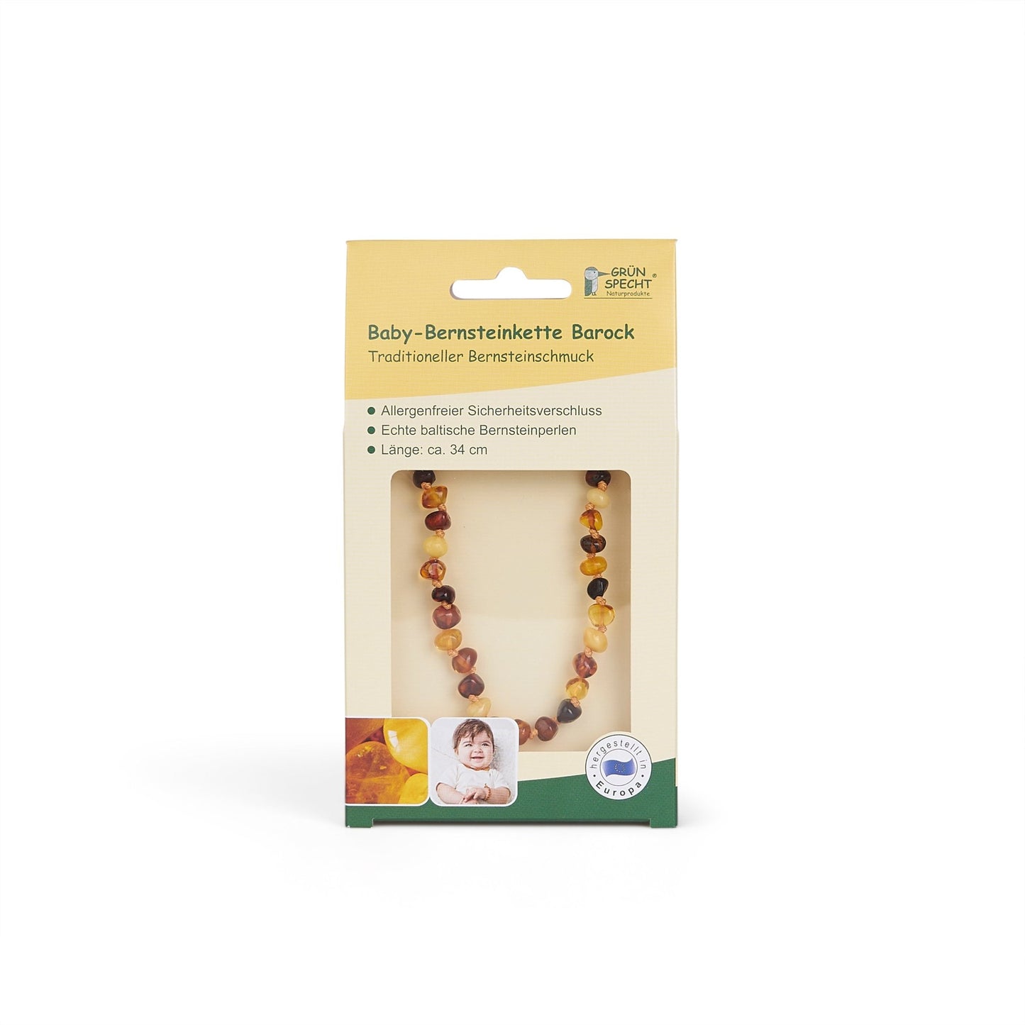 Baby - Bernsteinkette - 514-V5 - GRÜNSPECHT Naturprodukte