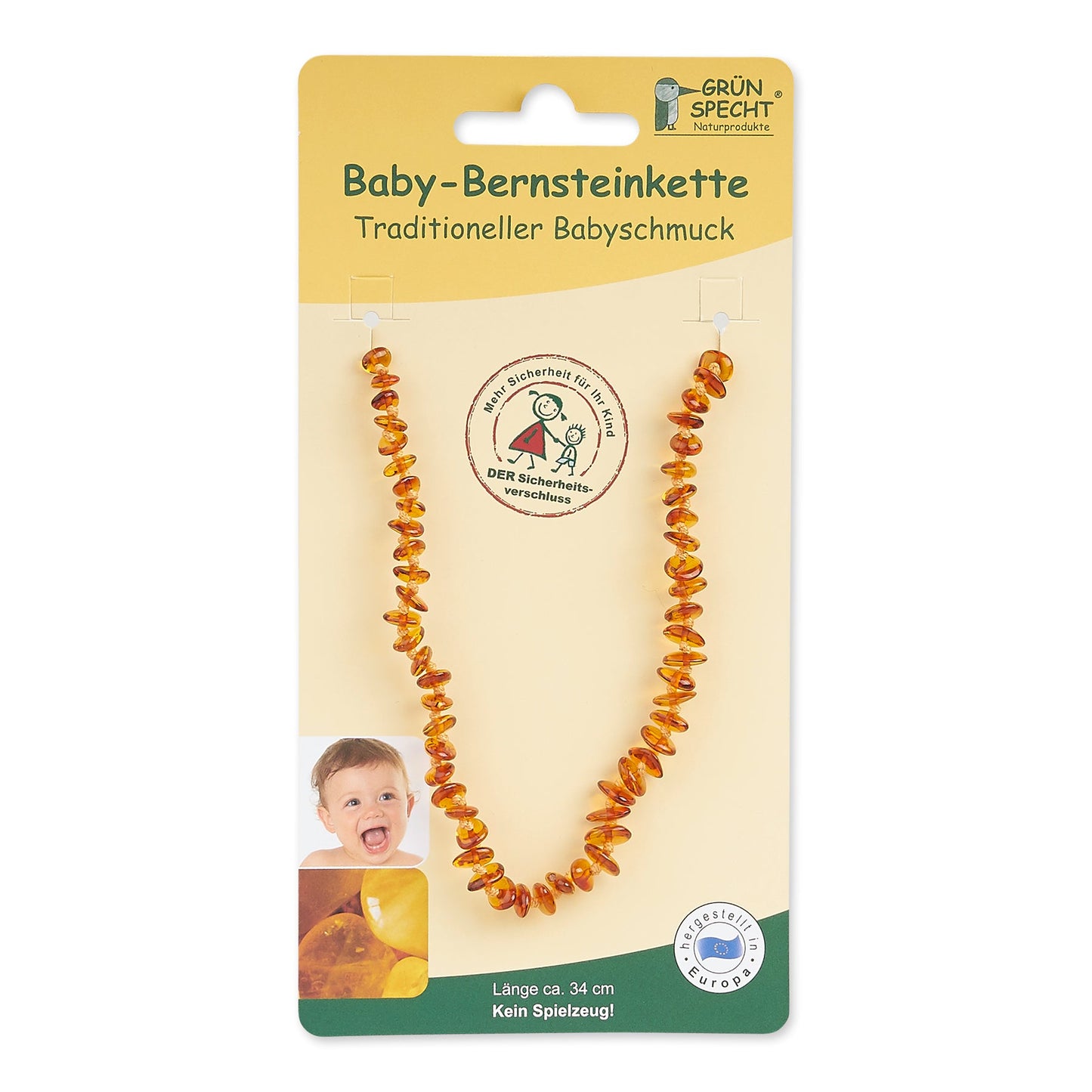Baby - Bernsteinkette - 524-V3 - GRÜNSPECHT Naturprodukte