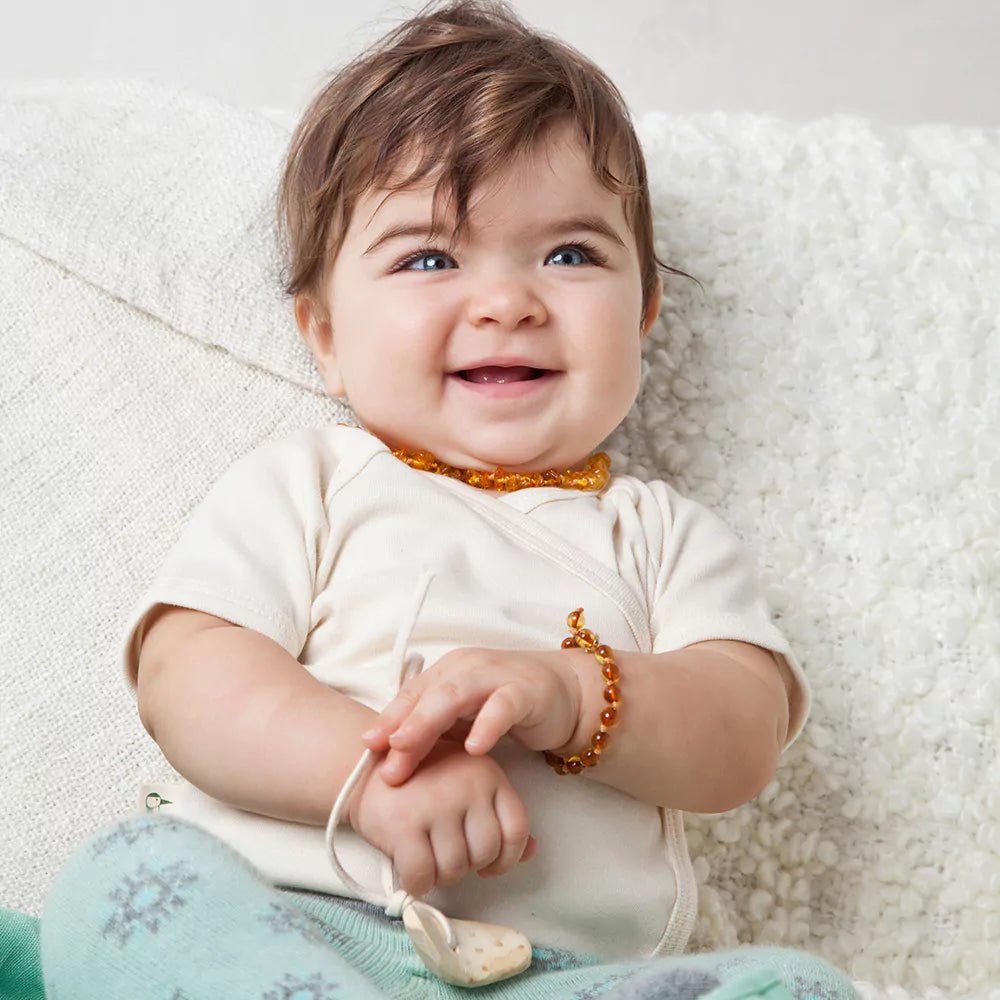 Bernstein - Arm - /Fußkettchen Barock, cognac - 503-V1 - GRÜNSPECHT Naturprodukte