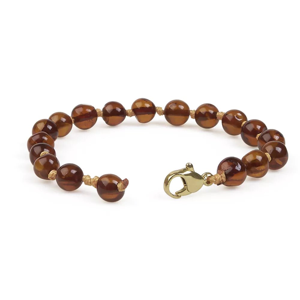 Bernstein - Arm - /Fußkettchen Barock, cognac - 503-V1 - GRÜNSPECHT Naturprodukte