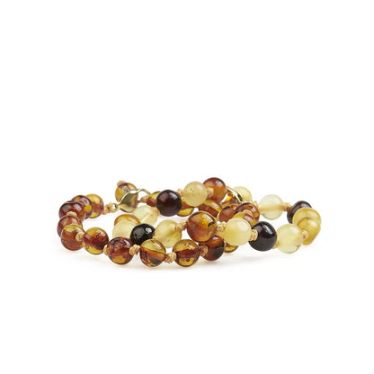 Bernstein - Arm - /Fußkettchen, Barock, multi - 503-V2 - GRÜNSPECHT Naturprodukte