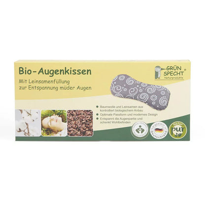 Bio - Augenkissen, grau - mint - 151-V2 - GRÜNSPECHT Naturprodukte
