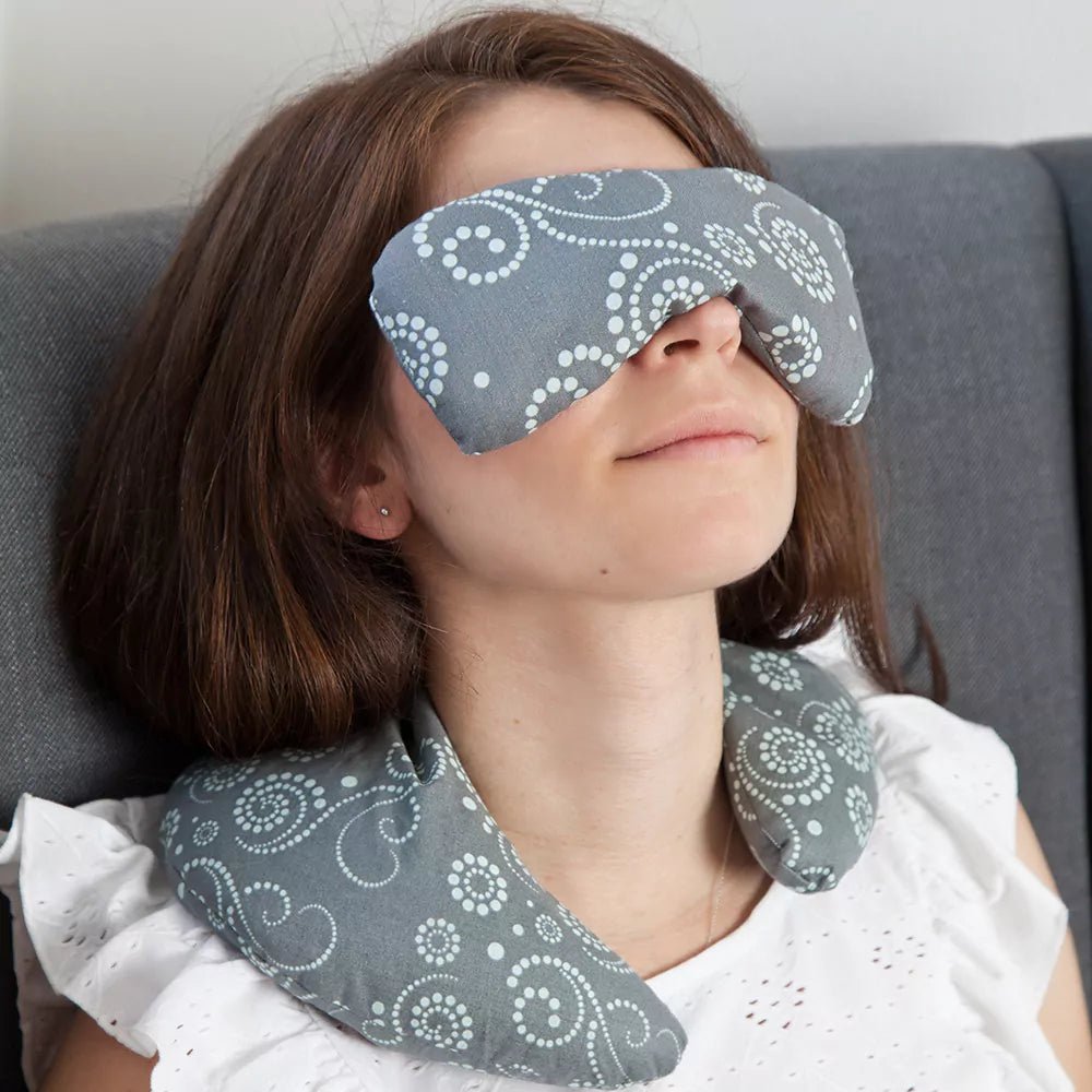 Bio - Augenkissen, grau - mint - 151-V2 - GRÜNSPECHT Naturprodukte