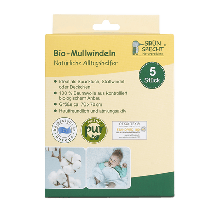Bio - Mullwindeln - weiß - 692-00 - GRÜNSPECHT Naturprodukte