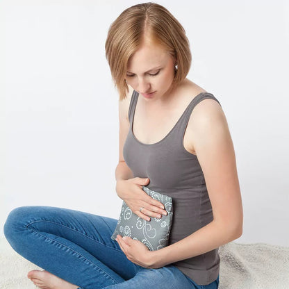 Bio - Rapssamen - Kissen, grau - mint, 22 x 24 cm - 668-V1 - GRÜNSPECHT Naturprodukte