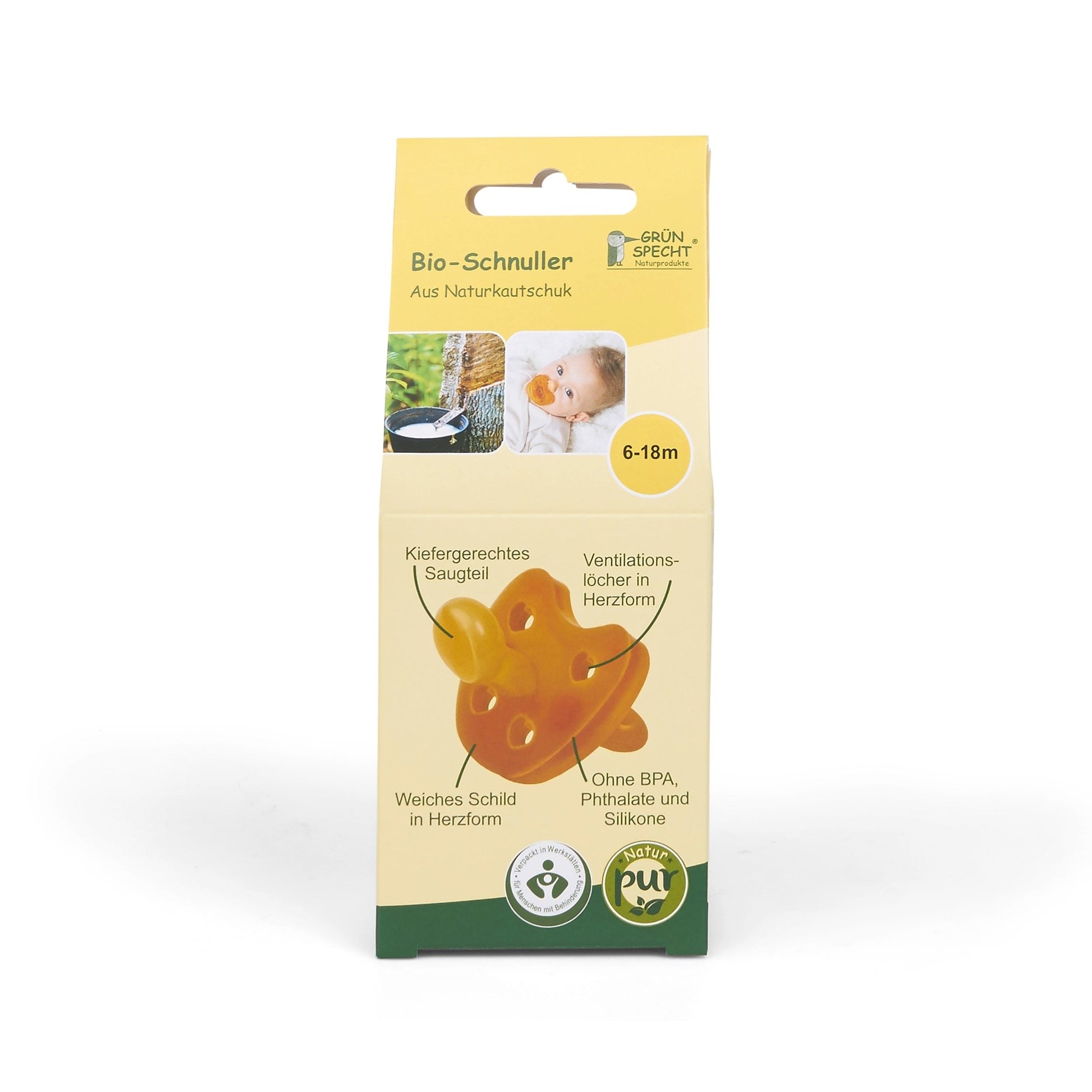 Bio - Schnuller - 671-V1 - GRÜNSPECHT Naturprodukte