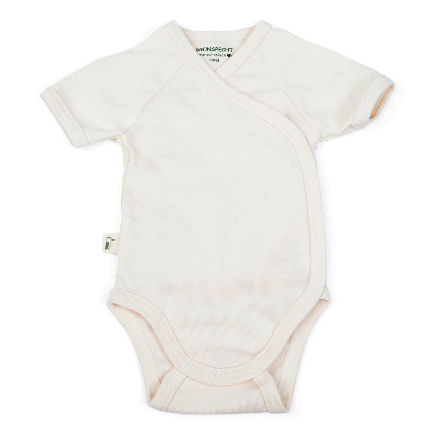 Bio - Wickelbody, kurzarm, natur, Gr. 50/56 - 625-V1 - GRÜNSPECHT Naturprodukte